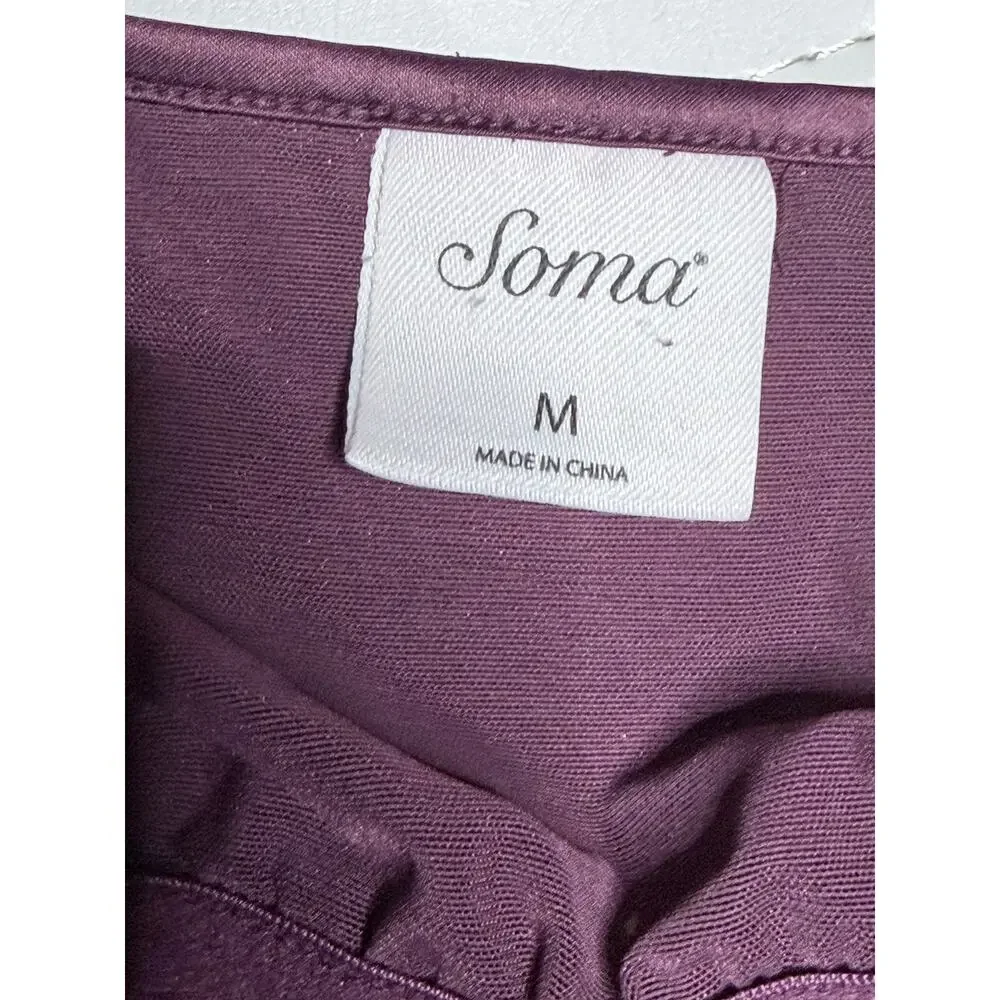 Soma Burgundy Burn-out Velvet Camisole size Medium